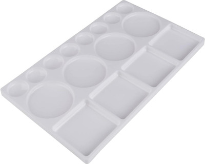 53 Arts Acrylic 16 Paint Wells Palettes(Set of 1, White)