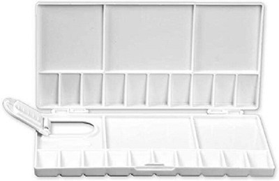 Eascan Art Plastic 1 Paint Wells Palettes(Set of 1, White)