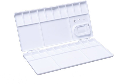 Futurekart Plastic 12 Paint Wells Palettes  with Lid(Set of 12, White)