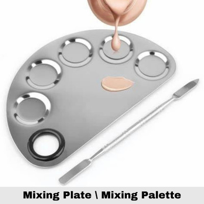 SIYDHA Makeup Mixing Plate \ Blending Palette Large Area For Easy Mixing + Spatula Tool