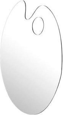 KRAFTMASTERS Acrylic Paint Palette Oval Shape Artist Painting 16 x 9 Inch 1 Paint Wells Palettes(Set of 1, Transparent)