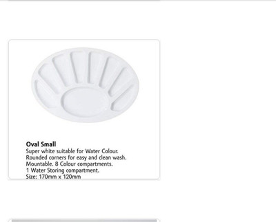 KHYATI Plastic 9 Paint Wells Palettes  with Lid(Set of 1, White)