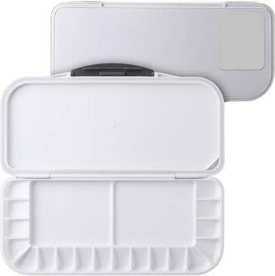 53 Arts Plastic 20 Paint Wells Palettes(Set of 1, White)