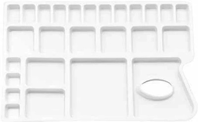 KHYATI Acrylic 26 Paint Wells Palettes(Set of 1, White)