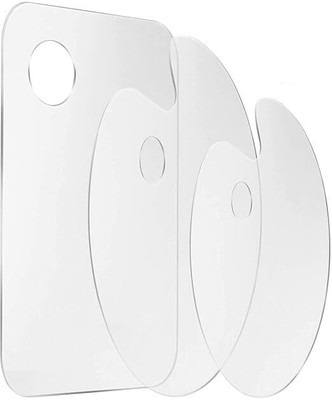 Ashani Creations Acrylic 1 Paint Wells Palettes  with Lid(Set of 3, transparent)