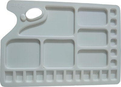 Chaurasiatech ABS 24 Paint Wells Palettes(Set of 1, White)