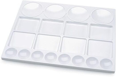 First Click Plastic 501 Number Coloring Palette 1 Piece 20 Paint Wells Palettes(Set of 1, White)
