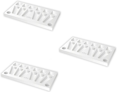 Soni Officemate 3 Painting Palette ,14 Compartments, Colour Mixing Palette for Acrylic Paints 14 Paint Wells Palettes(Set of 3, White)