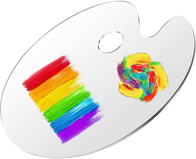 KIRA Acrylic Plastic 1 Paint Wells Palettes(Set of 1, Transparent)