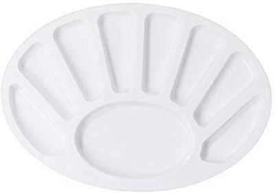 Eascan Art Plastic 1 Paint Wells Palettes(Set of 1, White)