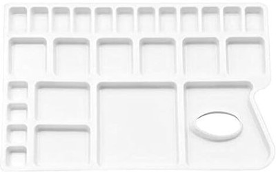 Taabar plaste 26 Paint Wells Palettes(Set of 1, White)
