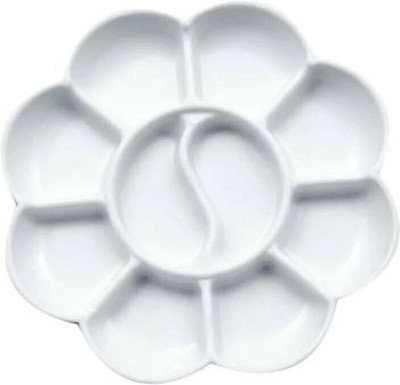 KHYATI PLASTIC 10 Paint Wells Palettes(Set of 1, White)