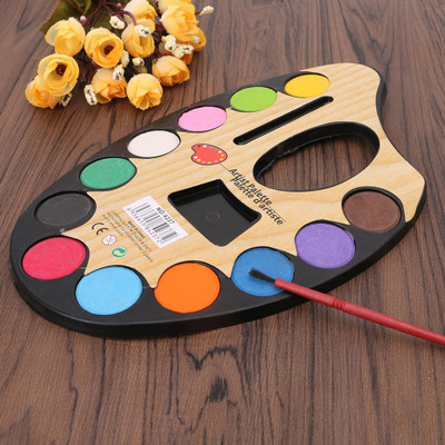 hph craftt Plastic 12 Paint Wells Palettes  with Lid(Set of 1, Multicolor)