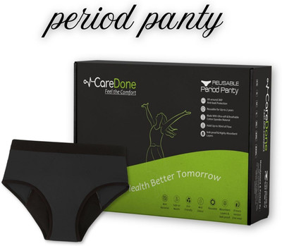 CareDone Women Periods Black Panty