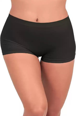 CKARFE Solid Women Black Cycling Shorts
