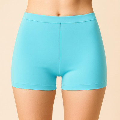 Ullas Solid Women Blue Cycling Shorts, Gym Shorts, Night Shorts, Night Shorts, Running Shorts