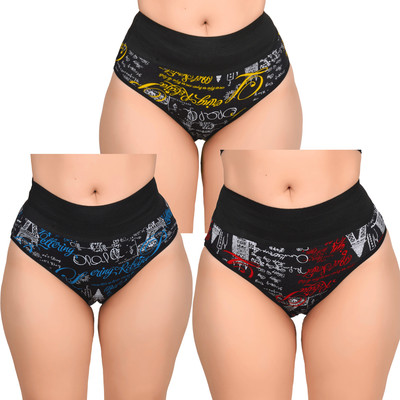 Beach Curve Women Hipster Red, Blue, Yellow Panty(Pack of 1)