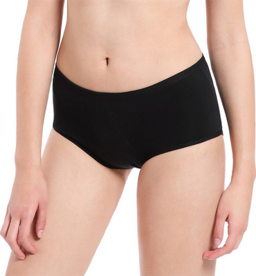 Healthfab GoPadFree Reusable Leak-Proof Menstrual Period Panty usable for 2 years without pads, tampons and menstrual cups, made of premium organic fabric - Women Hipster Black Panty