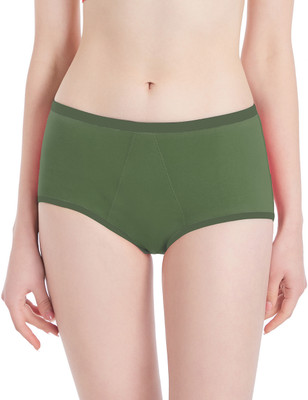 Healthfab Gopadfree Heavy Reusable Leak Proof Period Panty for heavy flow days, Women Hipster Green Panty