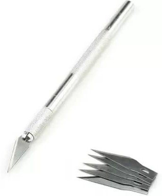 LRS S Metal Grip Hand-held Paper Cutter(Set Of 1, Silver)