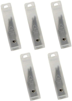 Qalam Kaari Replacement Hobby Blade - 5 Pack -Carbon Steel Made Craft Blades Metal Grip Cutting Mat(Set Of 25, Silver)