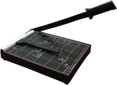 TRISAMA A4 paper cutter / Paper trimmer (Manual Paper cutting machine) Plastic Grip Hand-held Paper Cutter(Set Of 1, Black, White)