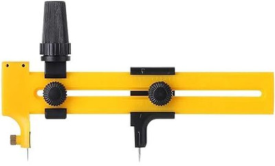 Artigo Big Circle Cutter Paper Plastic Grip Hand-Held Paper Cutter for Scrapbooking Plastic Grip Cutting Mat(Set Of 1, Yellow)