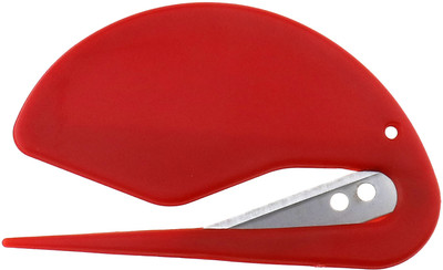 Crewbolt Letter Opener Plastic Grip Corner Paper Cutter(Set Of 2, Red)