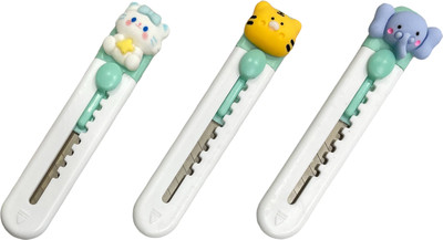 DC DECORIO Art & Craft Stationery Paper Cutter Knife Plastic Grip Hand-held Paper Cutter(Set Of 1, Green)