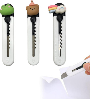 ZQBIEE 2023 Plastic Grip Hand-held Paper Cutter(Set Of 1, Black)