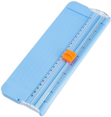 HIKIN SUPERMARKET 9 inch Mini Paper Cutter Handmade Supplies Tools For A5 Paper Cutter, Photos Plastic Grip Hand-held Paper Cutter(Set Of 1, Blue)