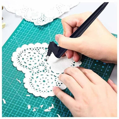 Brille Bee 360 Degree Craft Cutting Tool Plastic Grip Hand-held Paper Cutter(Set Of 1, Fabric & paper cutter)