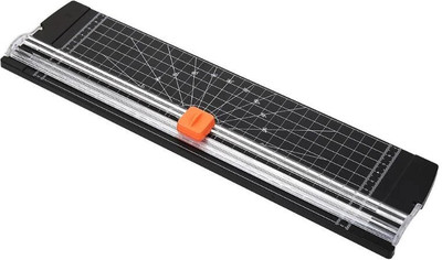 KRAFTMASTERS A4 Paper Cutter Trimmer Precision Cutting Machine Office Labels Photo Cutting Plastic Grip Guillotine Paper Cutter(Set Of 1, Black)