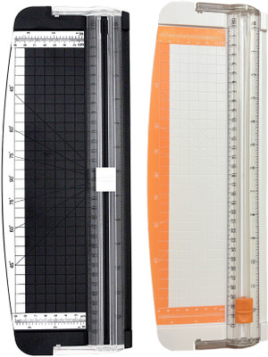 verena A4 Paper Cutter Trimmer Precision Cutting Machine Office Label Photo Cutting Mat Plastic Grip Guillotine Paper Cutter(Set Of 1, Black)