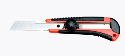 GoodsBazaar Heavy Full Steel Body 18mm Snap Off Cutter Art & Craft Blade Knife Paper Cutter Combo Set(Silver, Red)