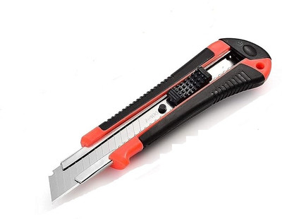 Eclet Heavy Duty 18 mm Cutter Knife Utility Knife Box Cutters, Plastic Grip Hand-held Paper Cutter(Set Of 1, Multicolor)