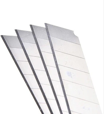 Freedy 18mm Paper Cutter Blades, 10 Replacement Snap-Off Blades, Box Cutter Blades Metal Grip Hand-held Paper Cutter(Set Of 1, Silver)
