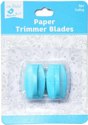 LITTLE BIRDIE 1 Plastic Grip Hand-held Paper Cutter(Set Of 2, Blue)