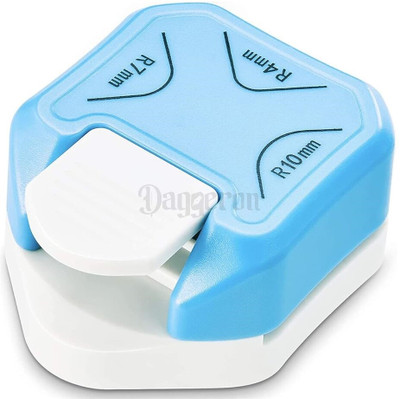 Daggeron 3 in 1 Corner Cutter Punch Size R4mm, R7mm and R10mm Rounder for Paper Art Craft Rubber Grip Corner Paper Cutter(Set Of 1, Blue)