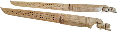 Ojha craft PCV Wooden Grip Hand-held Paper Cutter(Set Of 2, Brown)