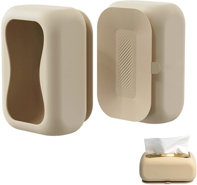 SKYBUCKET 1 Compartments Silicone Silicone Tissue Box with Suction Cup(Multicolor)