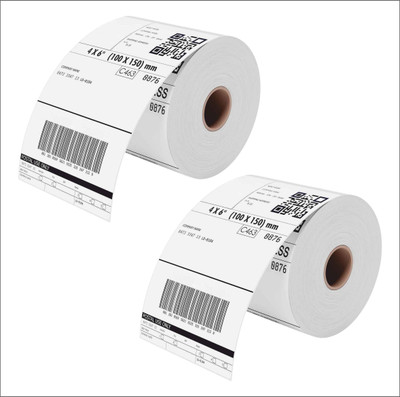 LabelNest Direct Thermal Label Stickers 4x6 Inch (100x150mm) 400x2 Label Roll for Shipping Self-Adhesive Paper Label(Plain)