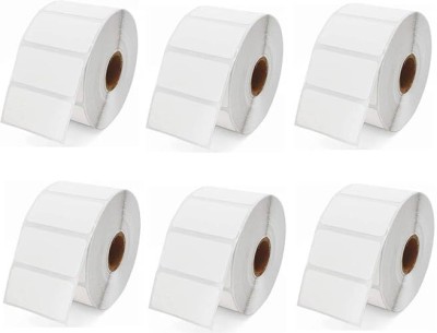 Seeka Direct Thermal Barcode Label 2x1 inch (50mm x 25mm) 1 UPS, 400 Labels/Roll Self Adhesive Paper Label(White)