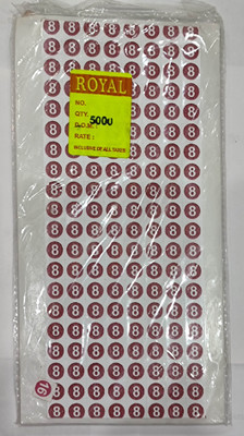 ROYAL STIC Self Adhesive Paper Label(red,white)