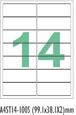 DESMAT A4 sheet 14 label and sticker Self-adhesive Paper Label(White)