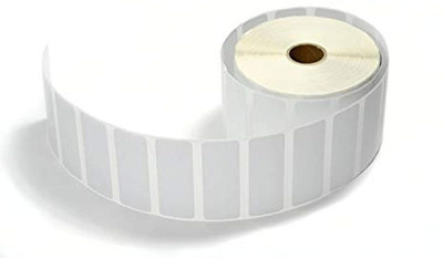 BlackDreams Paper Label Stickers 50x25mm(2x1 inch) Barcode Label Chromo Inside Winding 1 ups 1750 Labels, 1 Roll Paper Label(White)