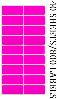 CLAPPERZZ Pink 40x20mm Rectangular Labels - Adhesive Stickers Self-adhesive Paper Label(Pink)