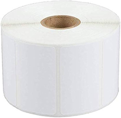 labelkart High-Strength Hot Melt Adhesive (Permanent) Paper Label(White)