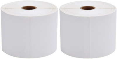 PagKis 2 Roll - 100 mm X 150 mm Direct Thermal BarCode Shipping Labels 4 Inches x 6 Inches - 500 Label in 1 Roll, Core Size 1 Inch, Permanent Adhesive - 1000 Labels Permanent Paper Label(White)