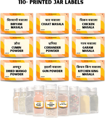 SIDHWAYS Jar and Expiry label Self -Adhesive Paper Label(Orange)